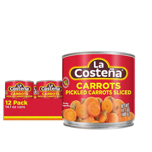 La Costeña's Sliced Pickled Carrots 14.1oz - 12 Pack La Costeña