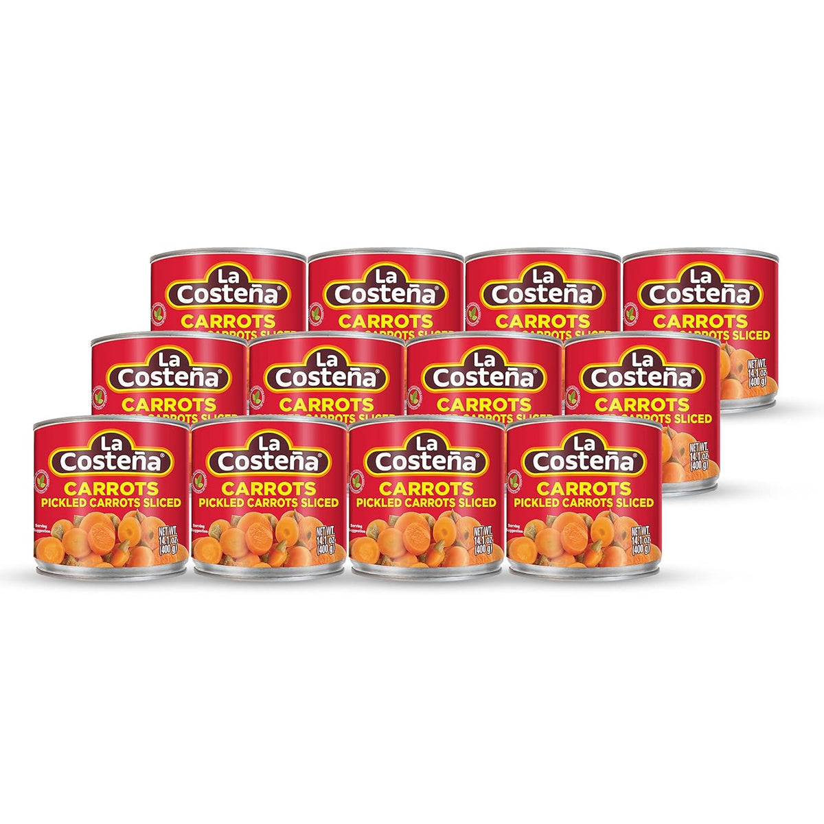 La Costeña's Sliced Pickled Carrots 14.1oz - 12 Pack La Costeña