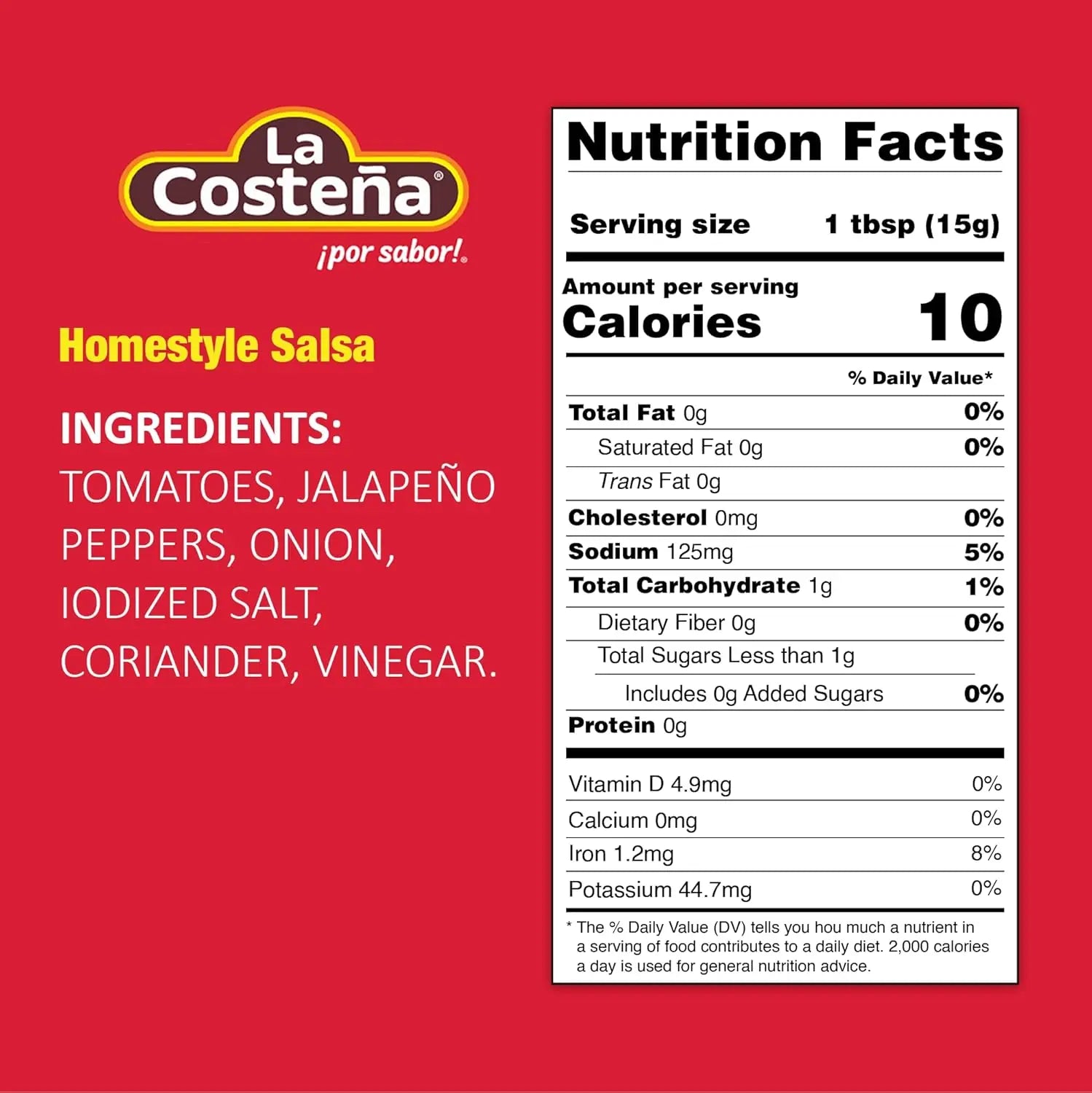 La Costeña Homestyle Mexican Salsa facts