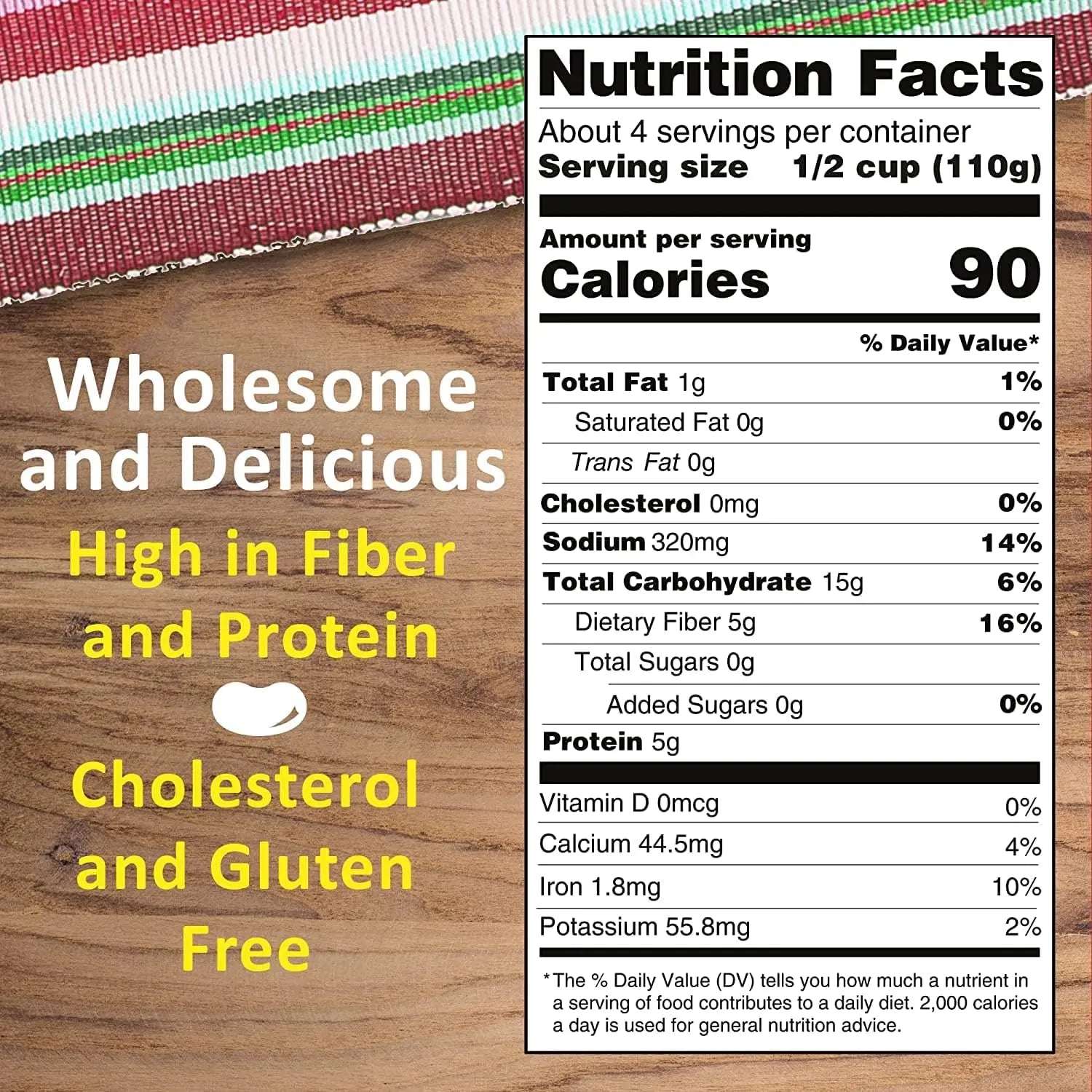 La Costeña Whole Black Beans nutrition facts