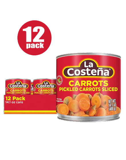 La Costeña's Sliced Pickled Carrots 14.1oz - 12 Pack La Costeña
