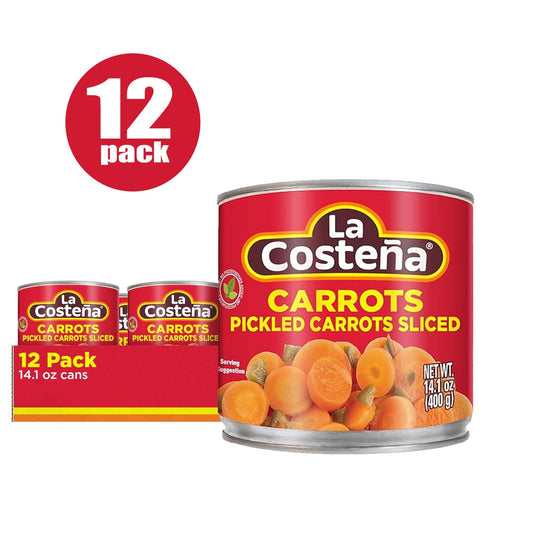 La Costeña's Sliced Pickled Carrots 14.1oz - 12 Pack La Costeña
