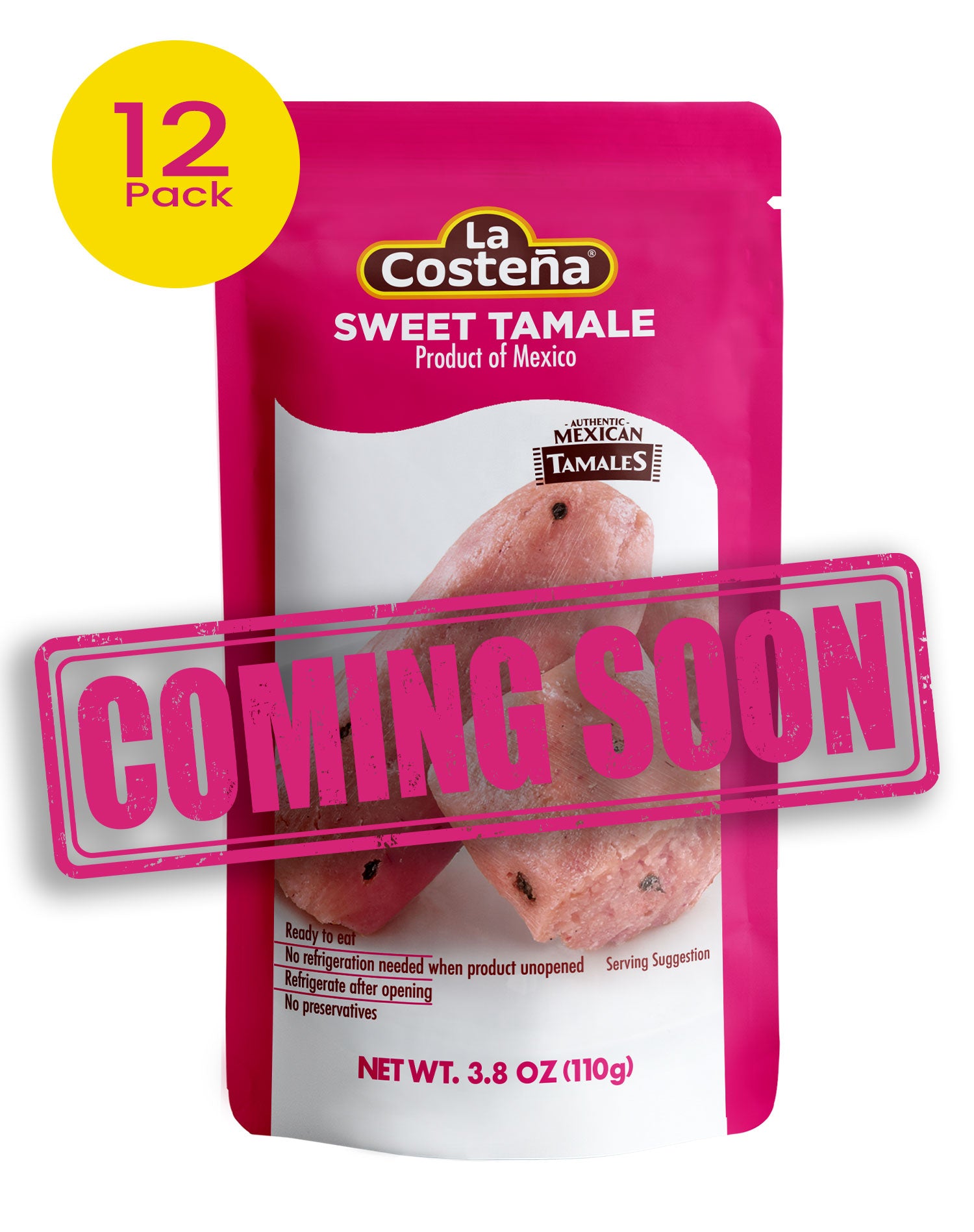 Tamales - La Costeña Sweet, Plum Flavor, Microwaveable, 3.8 Oz (Pack of 12)