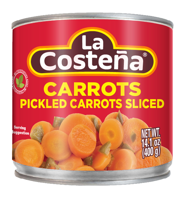 La Costeña sliced pickled carrots can